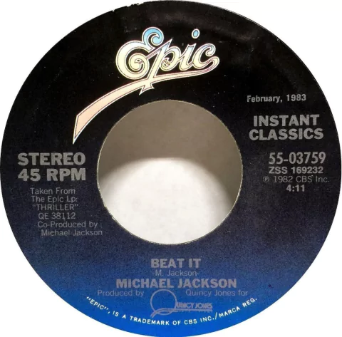 Vinilo Simple Michael Jackson Beat It / Get On The Floor Usa - comprar online