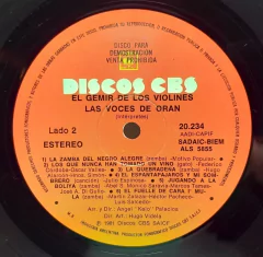 Vinilo Lp Las Voces De Oran - El Gemir De Los Violines 1981 - tienda online
