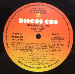 Vinilo Lp - Vikki Carr - Grandes Exitos 1982 Argentina - tienda online