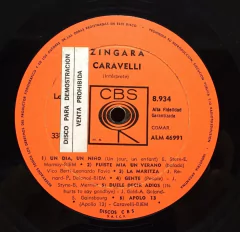 Vinilo Caravelli Zingara Lp Argentina 1969 - tienda online