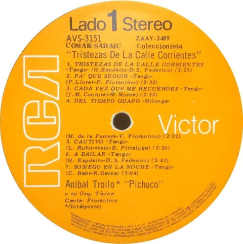 Vinilo Anibal Troilo Tristezas De La Calle Corrientes S Tapa - comprar online