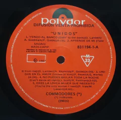 Vinilo Lp - Commodores - United - Unidos 1987 Argentina - BAYIYO RECORDS