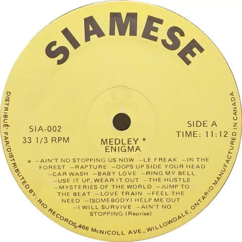 Vinilo Maxi - Enigma - Medley 1981 Canada