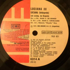 Vinilo Luciana Luciana 3 Lp Argentina 1976 Luciana III - BAYIYO RECORDS