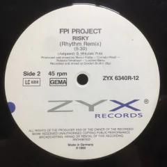Vinilo Maxi Fpi Project - Risky (remix) - 1990 House - tienda online