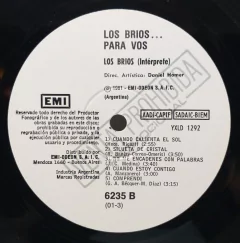 Imagen de Vinilo Lp - Los Brios - Para Vos 1981 Argentina