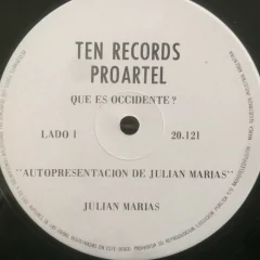 Vinilo Julian Marias Que Es El Occidente 3 Discos Argentina