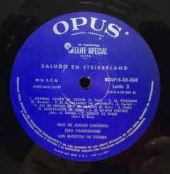 Imagen de Vinilo Trio De Jodler Kindberg Saludo En Steirerland Lp