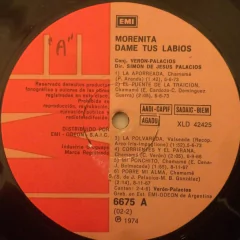 Vinilo Conjunto Veron - Palacios Morenita Dame Tus Labios Lp en internet