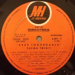 Vinilo Tucma Trio Eres Imborrable Lp Argentina 1976 en internet