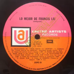 Imagen de Vinilo Francis Lai Lo Mejor De Francis Lai De La Banda Origi