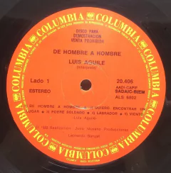 Vinilo Lp - Luis Aguile - De Hombre A Hombre 1983 Argentina - tienda online
