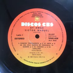 Vinilo Lp - Victor Manuel - Ay Amor 1980 Argentina - BAYIYO RECORDS