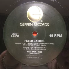 Vinilo Maxi Single - Peter Gabriel - Red Rain Usa 1987 - BAYIYO RECORDS