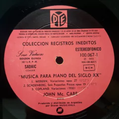 Vinilo John Mc. Cabe Musica Para Piano Del Siglo Xx Lp 1973 - tienda online