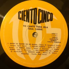 Vinilo Raul Carrel Yo Canto Para Ella Lp Argentina Boleros - tienda online