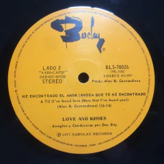Vinilo Love And Kisses Amante Occidental Maxi Argentina 1977 - tienda online