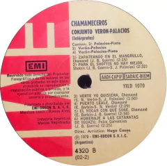 Vinilo Conjunto Veron Palacios Chamameceros Lp Argentina 79 - comprar online