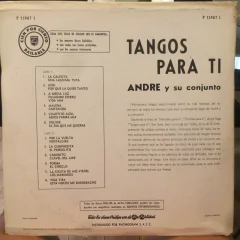 Vinilo Andre Y Su Conjunto Tangos Para Ti Lp Arg 1967 en internet