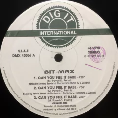 Vinilo Bit Max Can You Feel It Babe Maxi Italia 1992 - comprar online