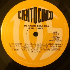 Vinilo Raul Carrel Yo Canto Para Ella Lp Argentina Boleros - BAYIYO RECORDS