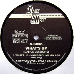 Vinilo Maxi DJ Miko - What's Up Dance Versions Aleman 1993 - BAYIYO RECORDS