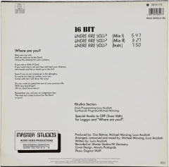 Vinilo Maxi 16 Bit - Where Are You? Alemán 1986 - comprar online