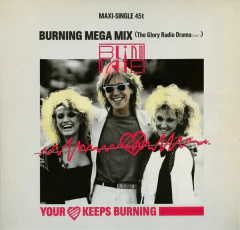 Vinilo Maxi Blind Date - Your Heart Keeps Burning (Burning Mega Mix) Aleman 1985