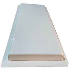Forma 3d Borda de Piscina Lisa Boleada nos dois lados 50x25cm ABS 2mm Molde para cimento/concreto IN432
