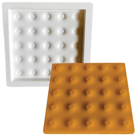 Forma 3d Piso Tátil 24,5x24,5cm ABS 2mm Molde Para Cimento/Concreto IN340