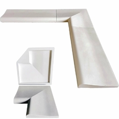 2 Forma 3d Para Canto de Piscina Peito De Pombo Canto L 36x25cm ABS 2mm Molde Para Cimento/Concreto IN275B