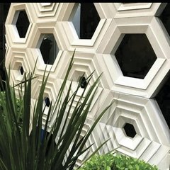 4 Forma Cobogó Elemento Vazado Lírius 40x34,5cm Dupla Face ABS 2MM IN348 - INNOVE3D
