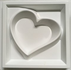 2 Forma 3d Cobogó Vazado Dupla Face Corações 35x35cm em ABS Virgem 2mm IN326 - INNOVE3D