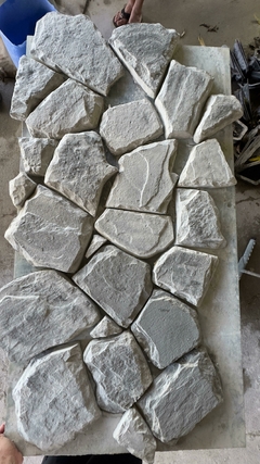 Imagem do Kit 26 Fôrma 3d Pedra Natural Moledo ABS 2mm Molde para cimento/concreto/gesso 3d IN584