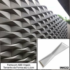 10 Forma 3d Gesso Mini Origami 48X13,5cm ABS 2mm Molde para gesso/cimento/concreto IN622