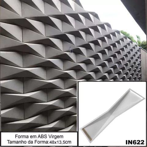 Forma 3d Gesso Mini Origami 48X13,5cm em ABS 2mm Molde para gesso/cimento/concreto IN622 - comprar online