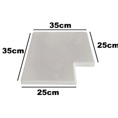 Forma 3d Canto de Piscina Lisa Reta 35x25cm ABS 2mm Molde para cimento/concreto IN378 na internet