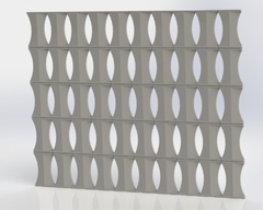 2 Forma 3d Para Fazer Cobogó Elemento Vazado Veneze 40x25cm Dupla Face ABS 2MM IN536 - INNOVE3D