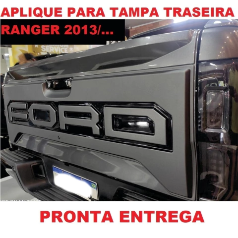 Aplique Para Tampa Traseira Ford Ranger/Raptor 2013/... Auto Adesivo