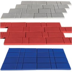 FORMA MOLDE PARA GESSO 3D TIJOLINHO 3 PARTES 39x8CM EM ABS 2MM GESSO / CIMENTO 3D IN263 na internet