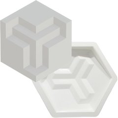 FORMA MOLDE PARA GESSO 3D SEXTAVADA 25X21,5cm EM ABS 2MM GESSO / CIMENTO 3D IN256 - comprar online