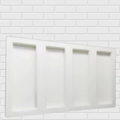Forma 3d Tijolinho Liso 25x8cm ABS 2mm Molde para cimento/gesso 3d IN242 - comprar online
