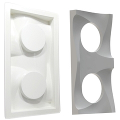 4 Forma 3d Elemento Vazado Mascara 39X19,5cm Dupla Face ABS 2mm IN247 - comprar online