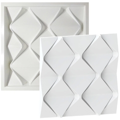 2 Forma 3d Ocean 40x40cm ABS 2mm Molde para cimento/concreto/gesso 3d IN252 - INNOVE3D