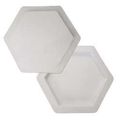 FORMA MOLDE PARA GESSO 3D SEXTAVADO 25X21,5CM EM ABS VIRGEM 2MM GESSO/CIMENTO 3D IN224 - INNOVE3D