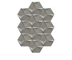 FORMA MOLDE GESSO 3D SEXTAVADO ABS VIRGEM 2MM GESSO/CIMENTO 3D IN221 na internet