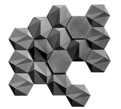 FORMA GESSO 3D SEXTAVADO 25X21,5CM EM ABS VIRGEM GESSO/CIMENTO 3D IN222 na internet