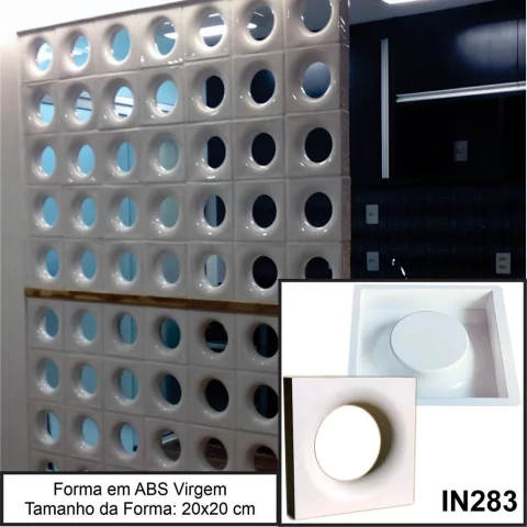 Jogo 2 Forma Cobogó Lua Dupla Face Em Abs Virgem 2mm IN283 20x20cm