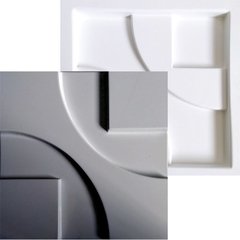 FORMA GESSO 3D CAROL EM ABS VIRGEM 2MM GESSO/CIMENTO IN208 35X35CM - comprar online