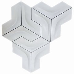 FORMA 3D GESSO BOOMERANG EM ABS 2MM GESSO/CIMENTO 3D IN217 40X17CM - comprar online